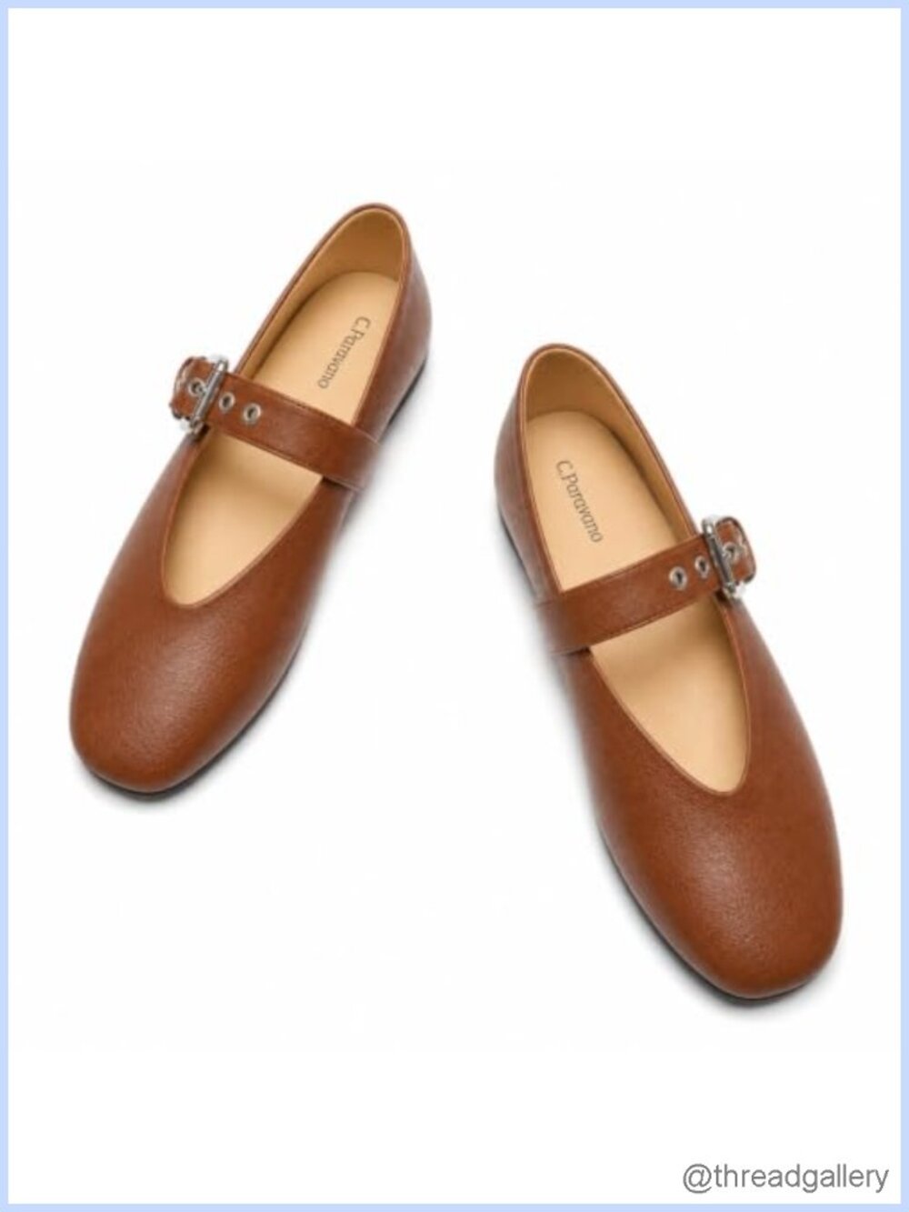 Women's Mary Jane Flats Round Toe Ballet Slip On Shoes Lambskin Insole